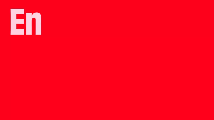 Typographic animation video of "And we have only just started" on a red background.