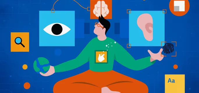 Cover image for Springbok Agency article on AI and accessibility, showing a stylized collage of digital icons and colorful abstract shapes symbolizing technology and inclusion.
